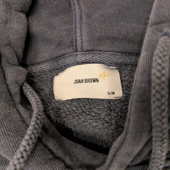 Joah Brown Garment Dyed Gray Hoodie Men's Size S/M Made in USA